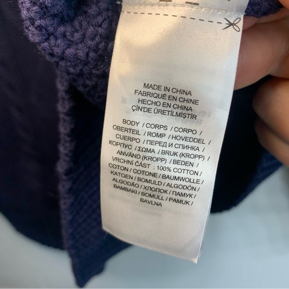 NWT Lauren Ralph Lauren Plus Size Aran-Knit Boatneck Sweater in Navy, size 3X - Picture 7 of 10